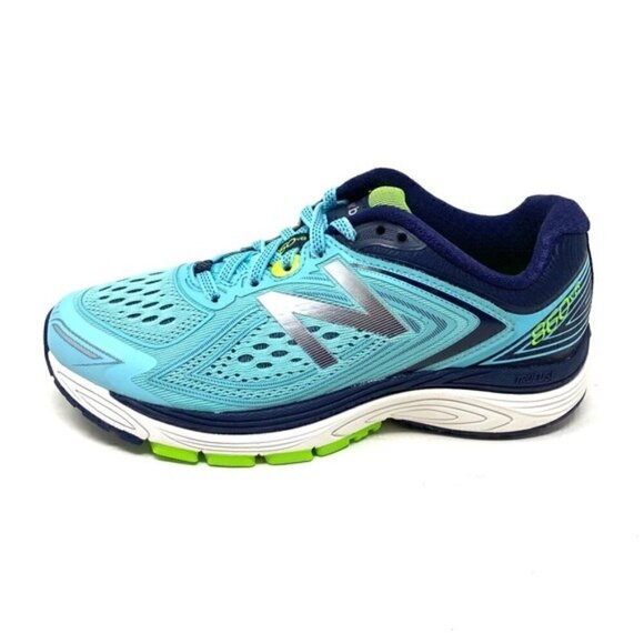 New Balance W860BN8 Womens Distance Seaspray/Pigment/Energy Lime Sneaker…